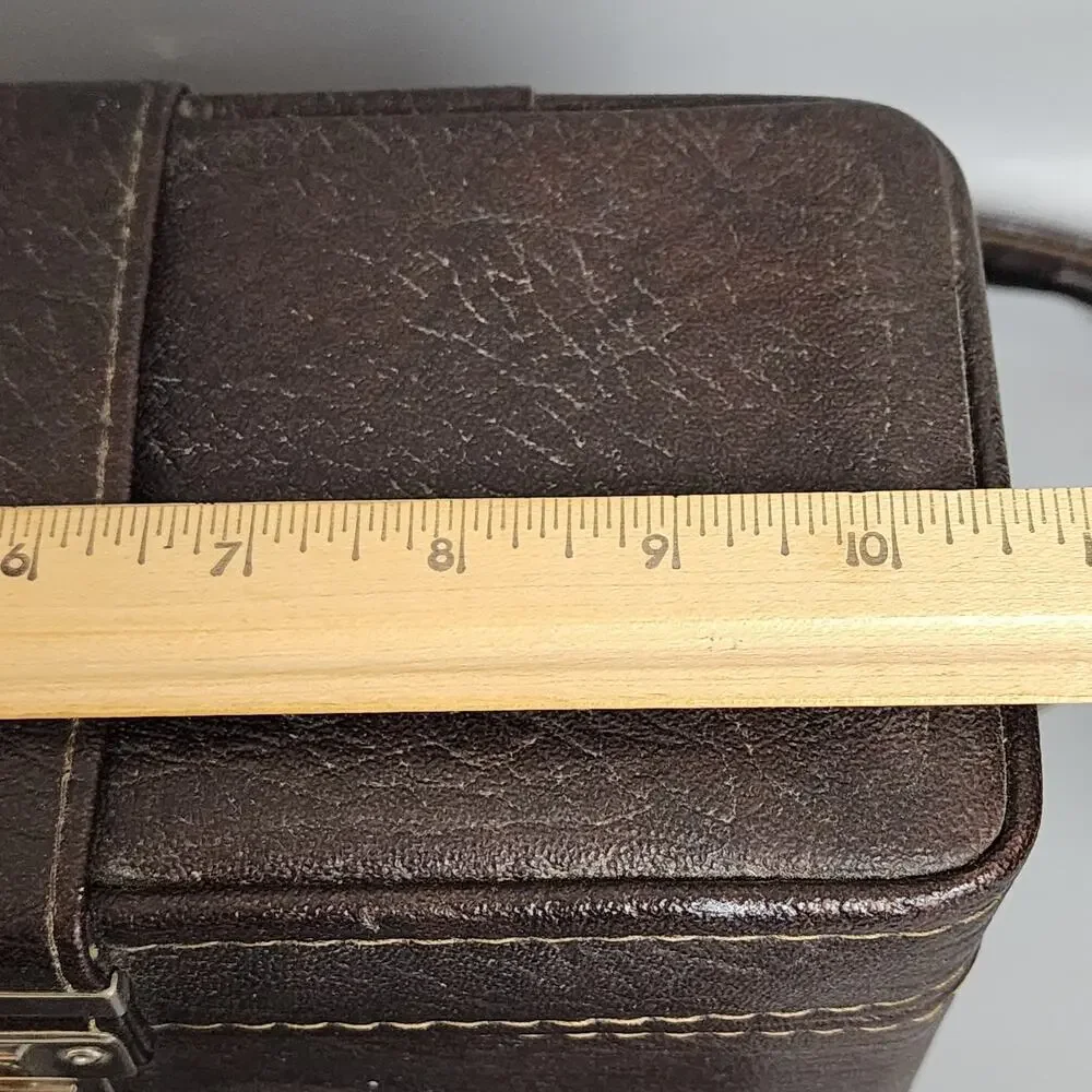 Vintage Brown Faux Leather Camera Case w/Shoulder Strap & Metal Clasps – MCM